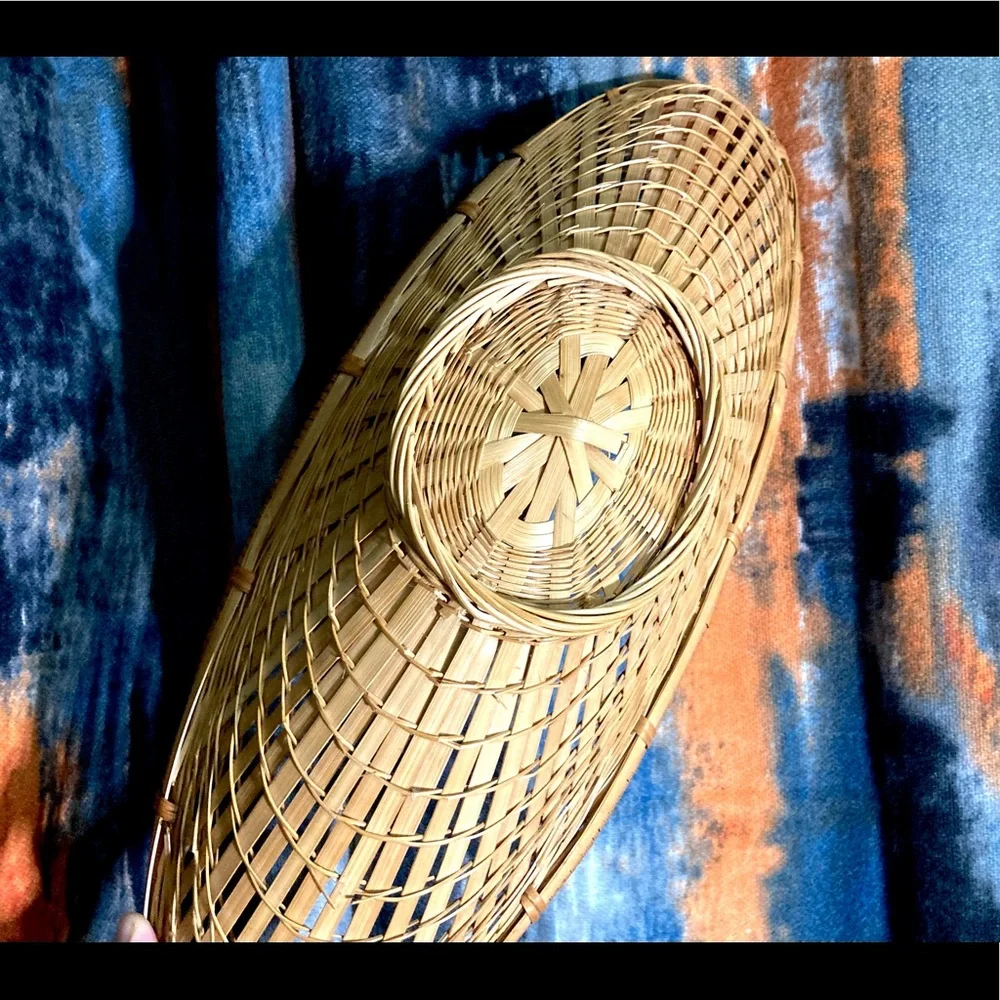 Vintage Hand Woven Basket | Unique Shape | Fall Decor | Thanksgiving | Bohemian